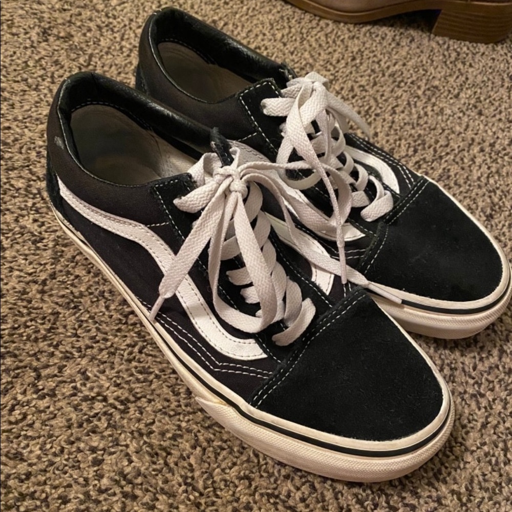 Black and white Old Skool Vans